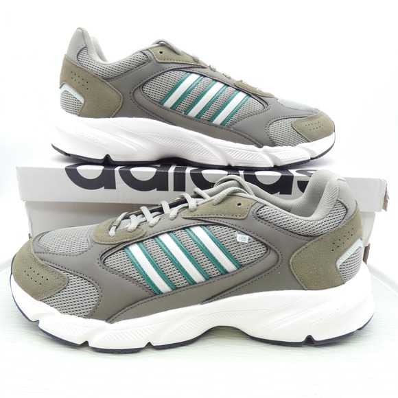 Adidas Crazychaos 2000 IG4352 Men 11.5 Running Shoes Silver Green Olive Sneakers